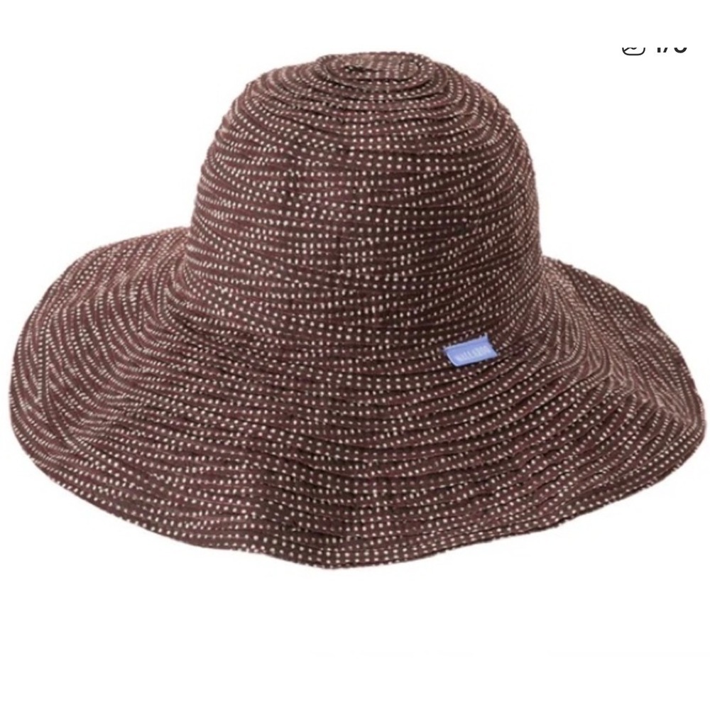 Wallaroo‎ Hat Company Victoria Fedora Diva Wide Brim Scrunchie Sun Hat Chocolate